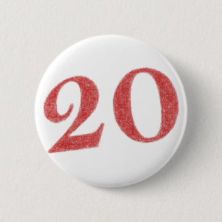 20 years anniversary pinback button