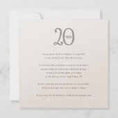 20 years corporate anniversary party invitations (Back)