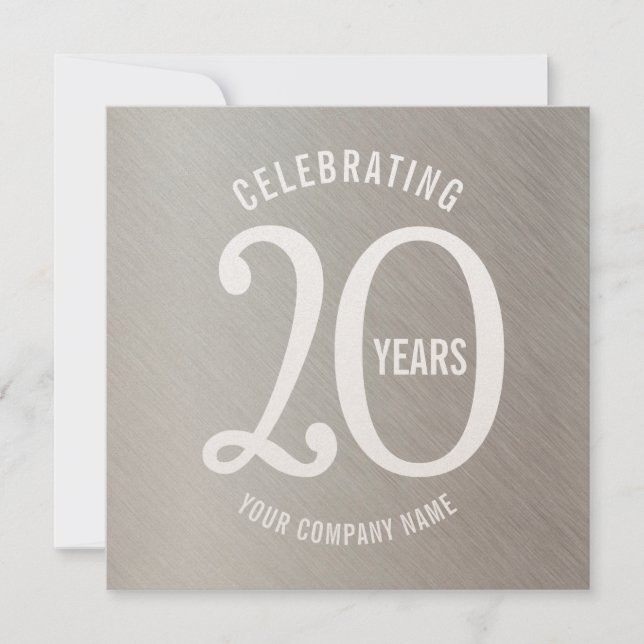 20 years corporate anniversary party invitations (Front)