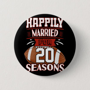20 Years Marriage - 20th Anniversary Gift Idea T-s Button