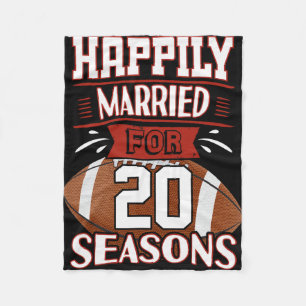 20 Years Marriage - 20th Anniversary Gift Idea T-s Fleece Blanket