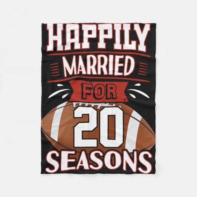 20 Years Marriage - 20th Anniversary Gift Idea T-s Fleece Blanket (Front)