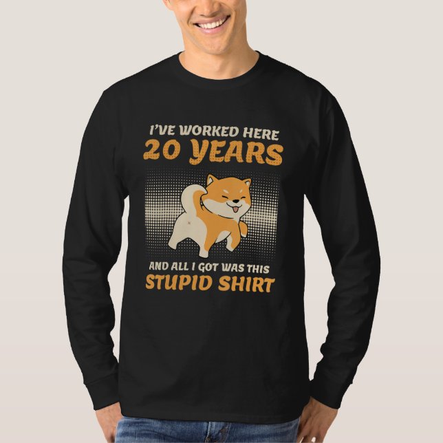 20 Years Of Service Company Anniversary 20 Years A T-Shirt (Front)