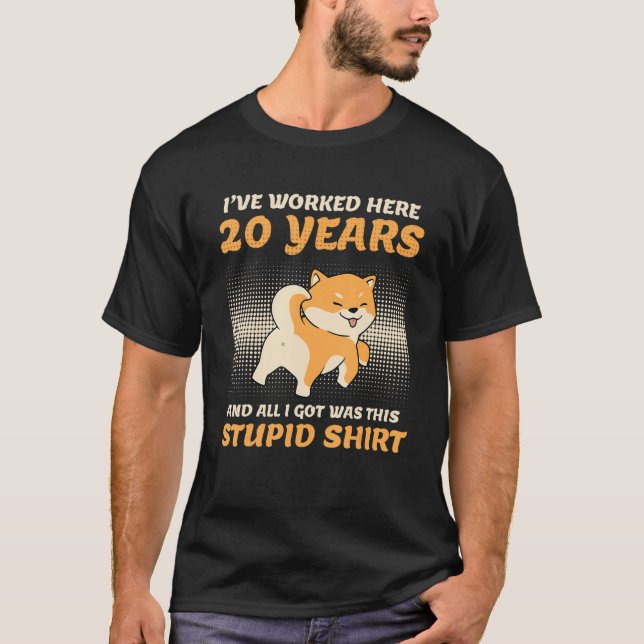 20 Years Of Service Company Anniversary 20 Years A T-Shirt (Front)