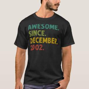 20 Years Old Awesome Since December 2002 20th Birt T-Shirt