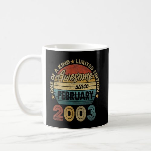 20 Years Old  Awesome Since February 2003 20th Bir Coffee Mug