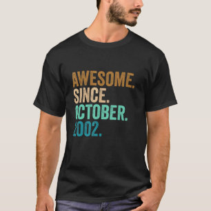 20 Years Old Awesome Since October 2002 20th Birt T-Shirt