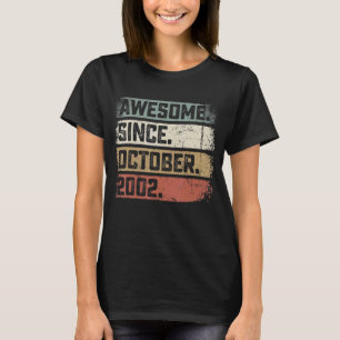 20 Years Old Awesome Since October 2002 20th Birt T-Shirt