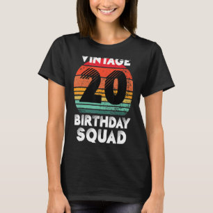 20 Years Old Birthday Party Vintage 20th Birthday  T-Shirt