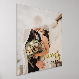 20 Years Together - Wedding Anniversary Photo Foil Foil Prints