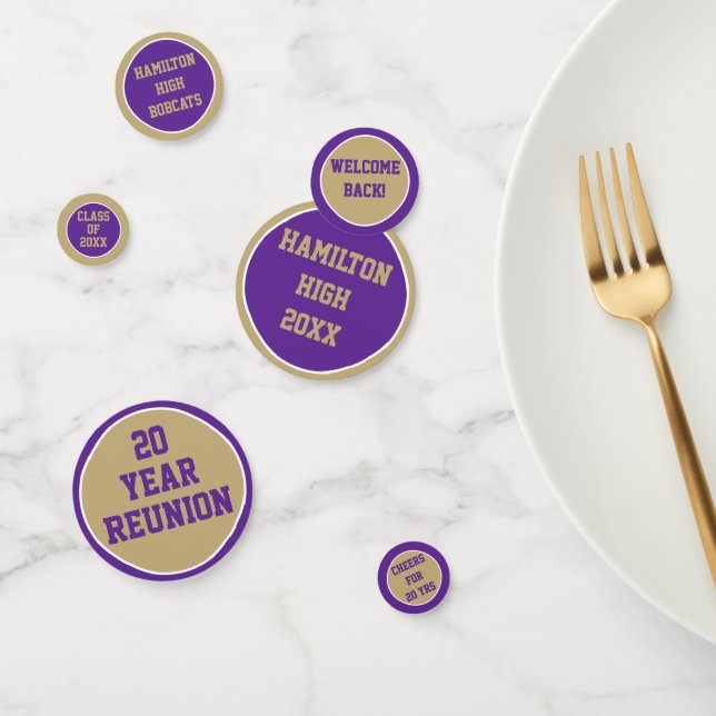 20 Yr class reunion table confetti (Group)