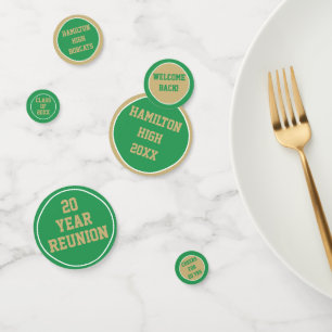 20 Yr class reunion table confetti