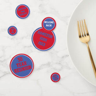20 Yr class reunion table confetti