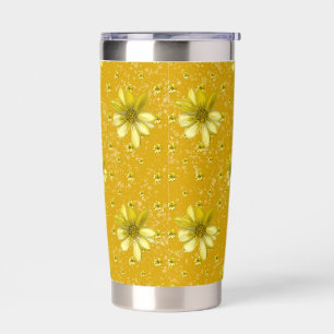 20oz Floral Sunflower Tumbler-Stainless Travel Cup Insulated Tumbler
