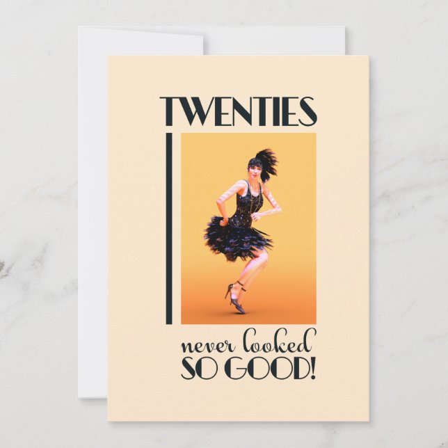 20s Birthday Vintage Custom Invitation (Front)