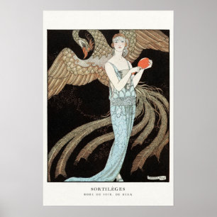 20's Flapper Woman Portrait Art Poster