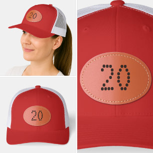  20st Birthday party women's Leather Patch Hat