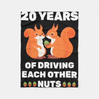 20th 20-year Wedding Anniversary Funny Couple For Fleece Blanket
