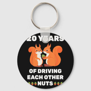 20th 20-year Wedding Anniversary Funny Couple For  Keychain