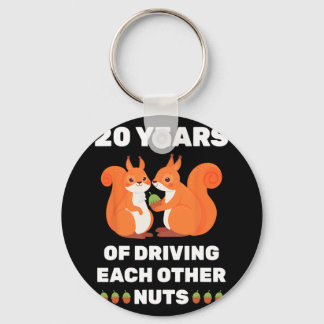 20th 20-year Wedding Anniversary Funny Couple For Keychain