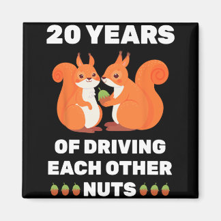 20th 20-year Wedding Anniversary Funny Couple For Magnet