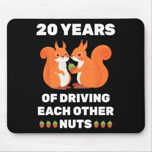 20th 20-year Wedding Anniversary Funny Couple For  Mouse Pad