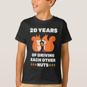 20th 20-year Wedding Anniversary Funny Couple For T-Shirt