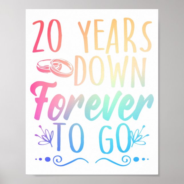 20th 20 year Wedding Anniversary Husband Wife  Poster (Front)