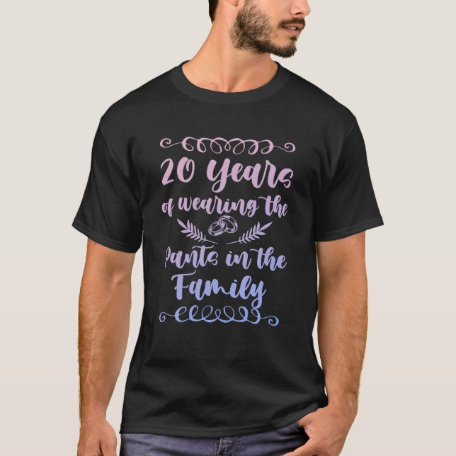 20Th 20 Year Wedding Anniversary Husband Wife T-Shirt (Front)