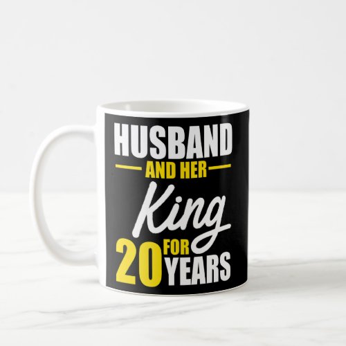 20th 20 Year Wedding Anniversary King Husband Wife Coffee Mug