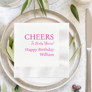 20th 30th 40th 50th 60th 70 Birthday Personalized Napkins