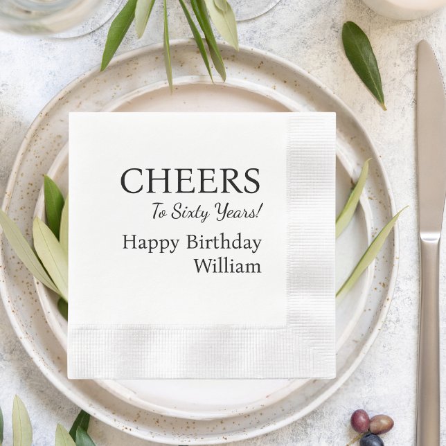 20th 30th 40th 50th 60th 70 Birthday Personalized Napkins (Creator Uploaded)