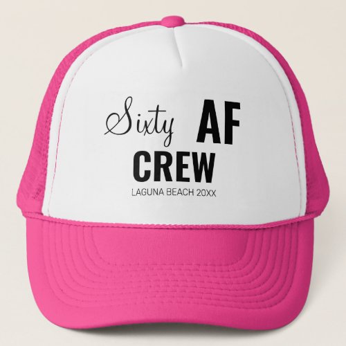 20th 30th 40th 50th 60th 70th Birthday Crew Squad Trucker Hat