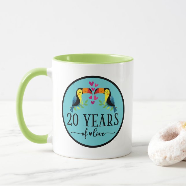 20th Anniversary 20 Years Together Mug (With Donut)