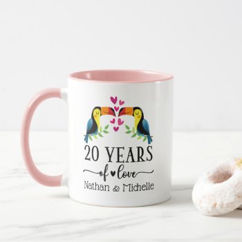20th Anniversary Bird Couple Matching Mug by MainstreetShirt at Zazzle