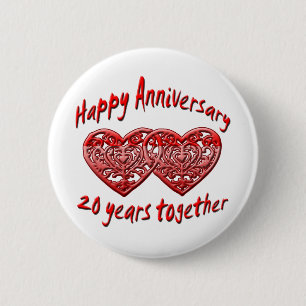 20th. Anniversary Button