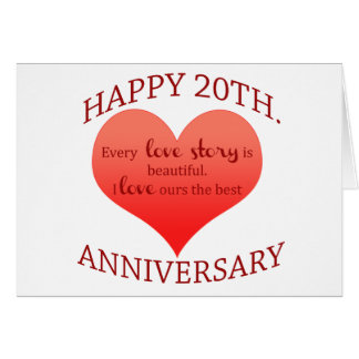 20th. Anniversary Card