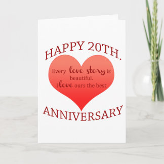 20th. Anniversary Card