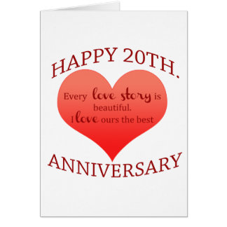 20th. Anniversary Card