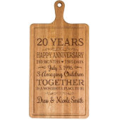 20th Anniversary Cherry Wood Cutting Board (Front)
