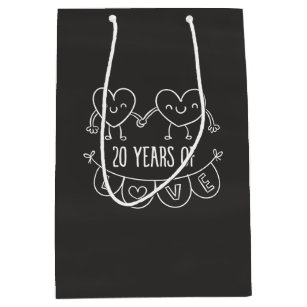 20th anniversary gift bags zazzle