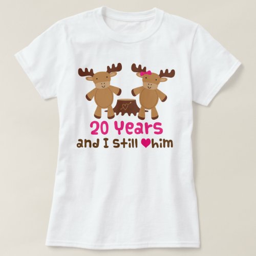 20th Anniversary Gift For Her T_Shirt