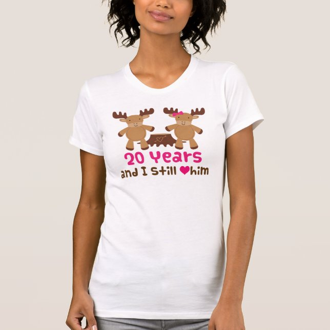 20th Anniversary Gift For Her T-Shirt (Front)