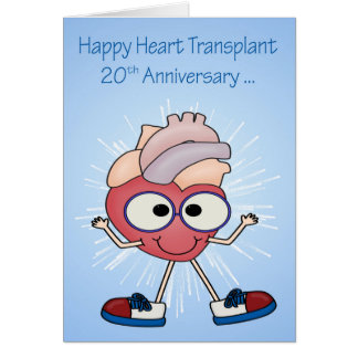 20th Anniversary Of Heart Transplant greeting card