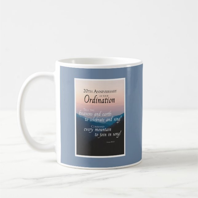 20th Anniversary of Ordination Congratulations Coffee Mug (Left)