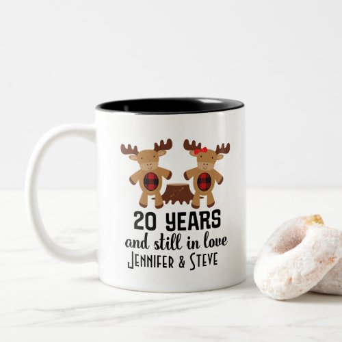 20th Anniversary Personalized Couples Mug Gift