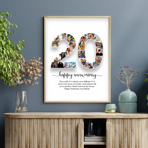 20th Anniversary Photo Collage Poster