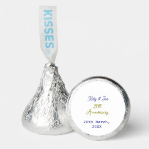 20th anniversary purple gold name date elegant hershey®'s kisses®
