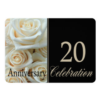 20th anniversary rose invitation