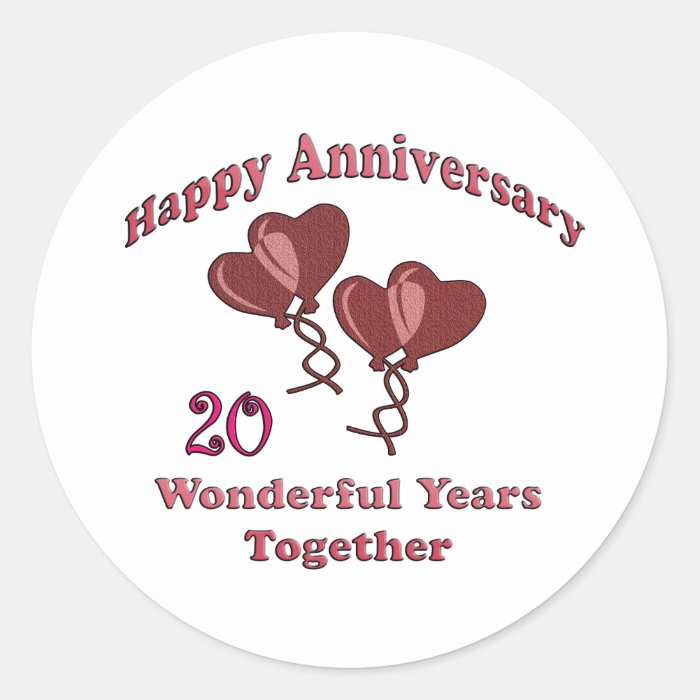 20th. Anniversary Stickers